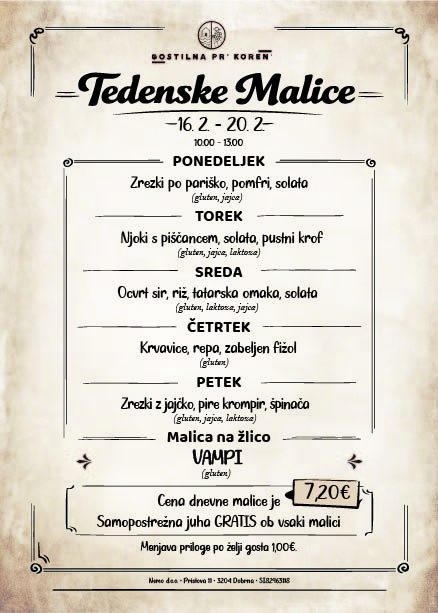 Malice ? Gostilna Pr' Koren